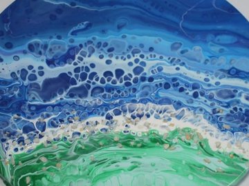 Создание картины в стиле FluidArt. Пейзаж