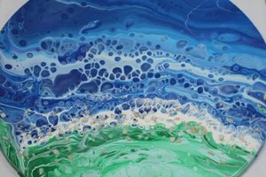 Создание картины в стиле FluidArt. Пейзаж