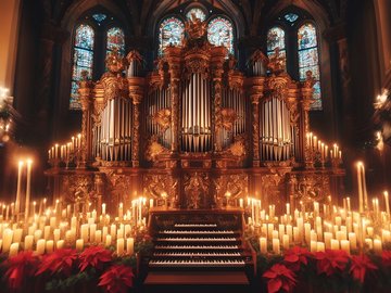Орган при свечах