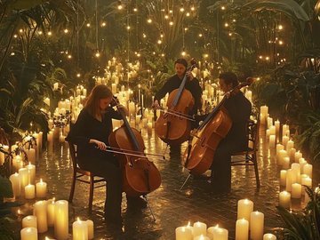 Магия свечей. Рок-хиты на виолончелях в оранжерее