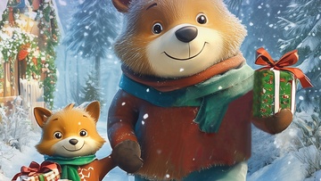 В гостях у Мишки и Лисички