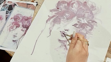 Арт-вечеринка в атмосферной студии: рисуем вином