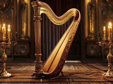 Кельтские арфы и орган при свечах