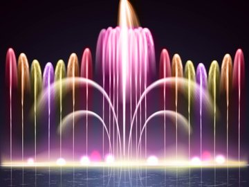 Ёлка новогодних фонтанов