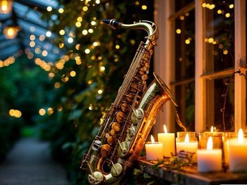 Романтический джаз в оранжерее при свечах