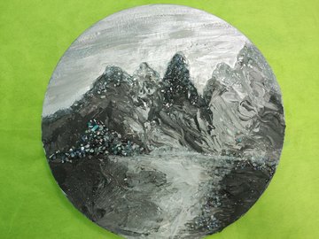 Горы на холсте. Создаём уникальную текстурную картину