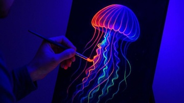 Рисование в темноте. Нео-флюро-арт