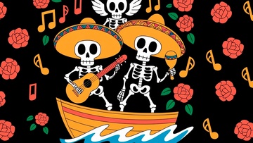 Tres Muchachos & Halloween. Музыканты Markscheider Kunst на теплоходе