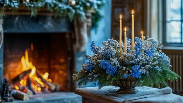 Екатерина Конева. Новогодняя композиция со свечами