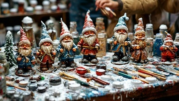 Ольга Гилёва. Роспись новогодних миниатюр