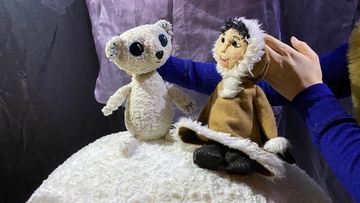 Ненка и северное сияние