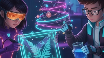 Новогодняя лаборатория: необычная открытка