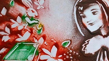 Сказка с органом и песочной анимацией. Алиса в стране чудес