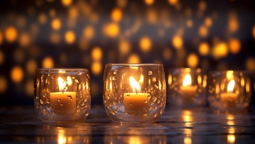 Арфа и орган при свечах