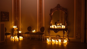 Магия свечей. Волшебство в Хогвартсе. Рояль при свечах