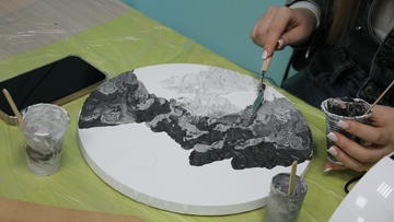 Романтическое свидание. Горы. Создание текстурных картин