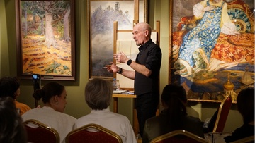 Пейзаж «Солнечный день весной» в технике многослойной акварельной живописи