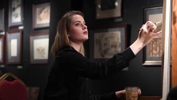 Портрет в технике многослойной акварельной живописи