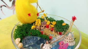 Арт-встреча: создание арт-композиции из мха (моссариума) с водоёмом