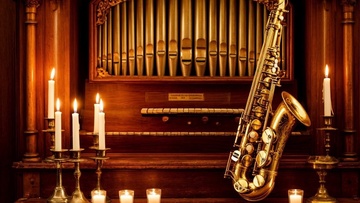 Орган и саксофон при свечах