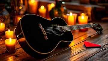 Романтическая гитара при свечах. Краски Испании