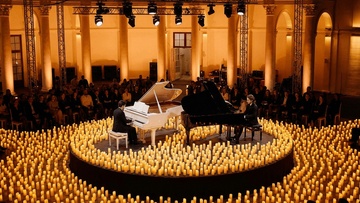 Летний вечер при свечах. Два рояля